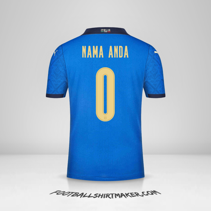 Jersey Italia 2020/2021 -  nama anda - 0