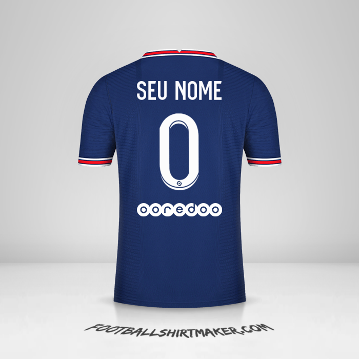 Camisa Paris Saint Germain 2021/2022 -  seu nome - 0