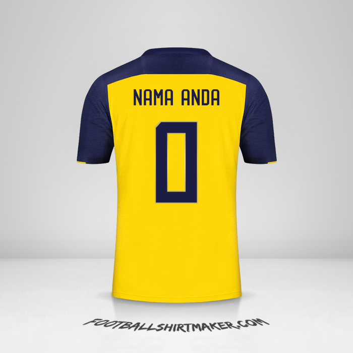 Jersey Ekuador 2020/22 -  nama anda - 0