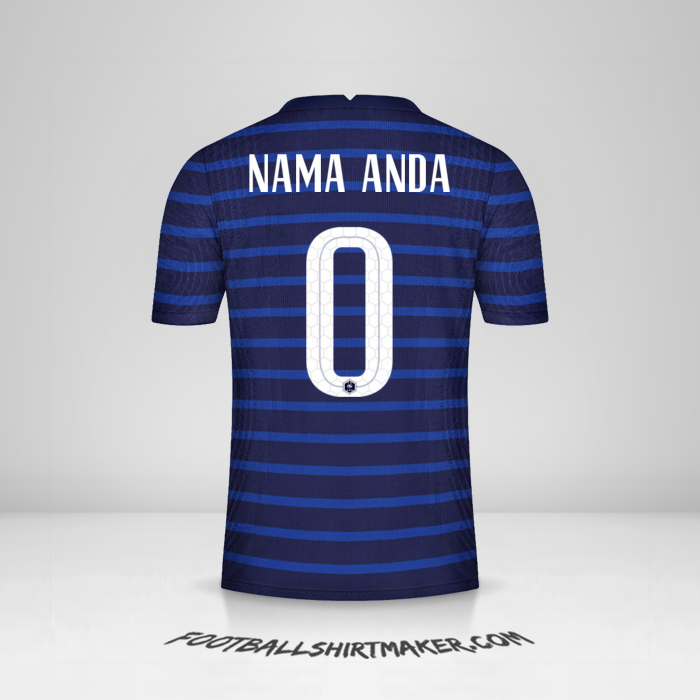 Jersey Prancis 2020/2021 -  nama anda - 0