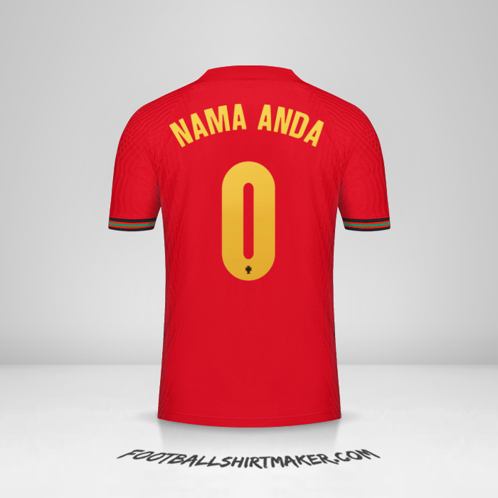 Jersey Portugal 2020/2021 -  nama anda - 0