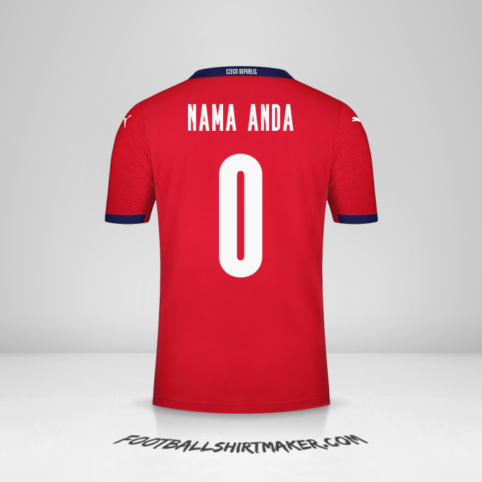 Jersey Republik Ceko 2020/2021 -  nama anda - 0