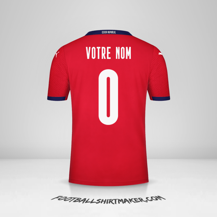 Maillot République Tchèque 2020/2021 -  votre nom - 0