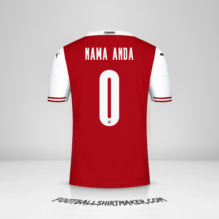 Jersey Austria 2020/2021 -  nama anda - 0