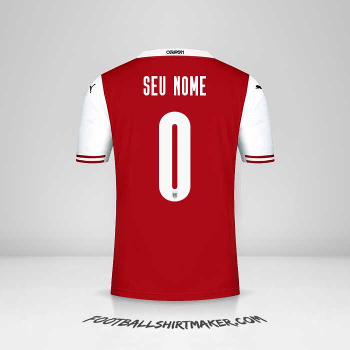 Camisa Áustria 2020/2021 -  seu nome - 0