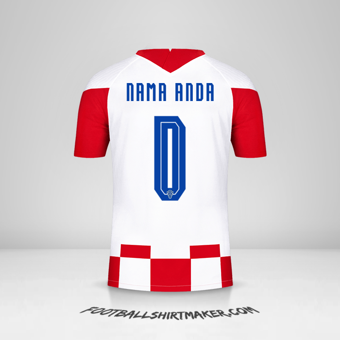 Jersey Kroasia 2020/2021 -  nama anda - 0