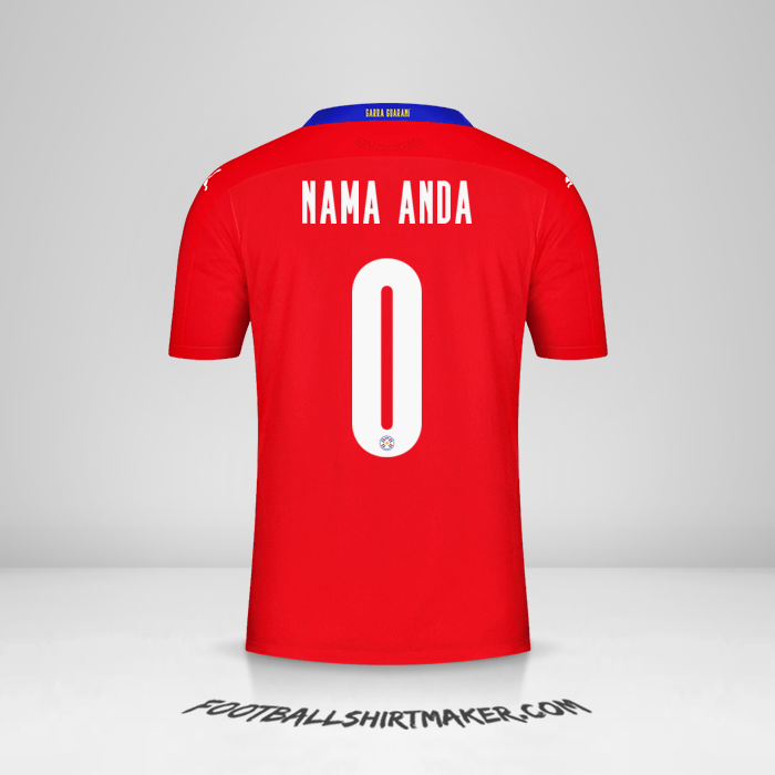 Jersey Paraguay 2020/2021 -  nama anda - 0