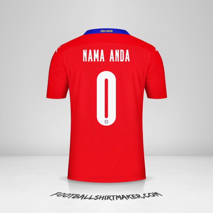Jersey Paraguay 2020/2021 -  nama anda - 0