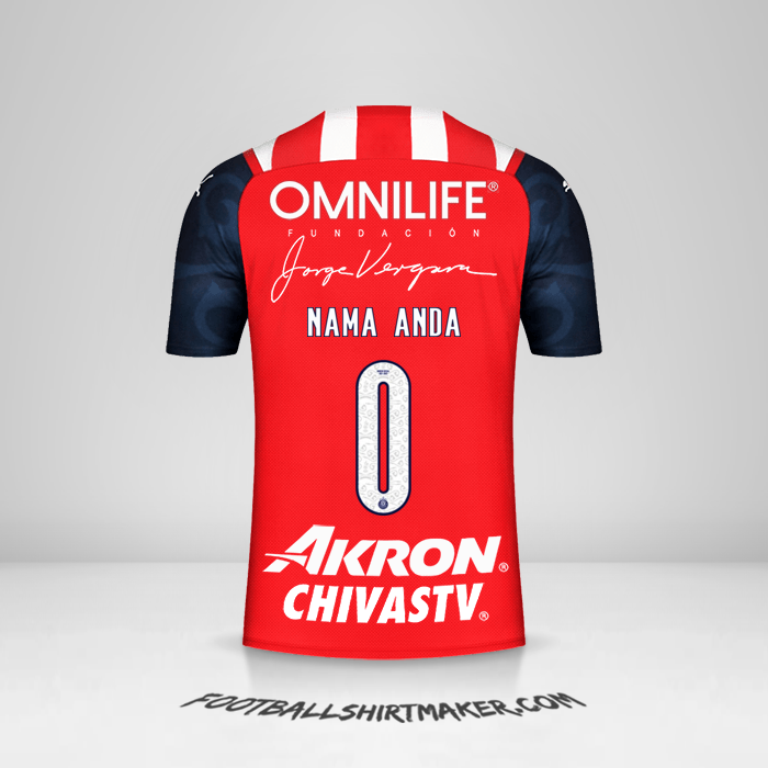 Jersey Guadalajara 2021/2022 -  nama anda - 0