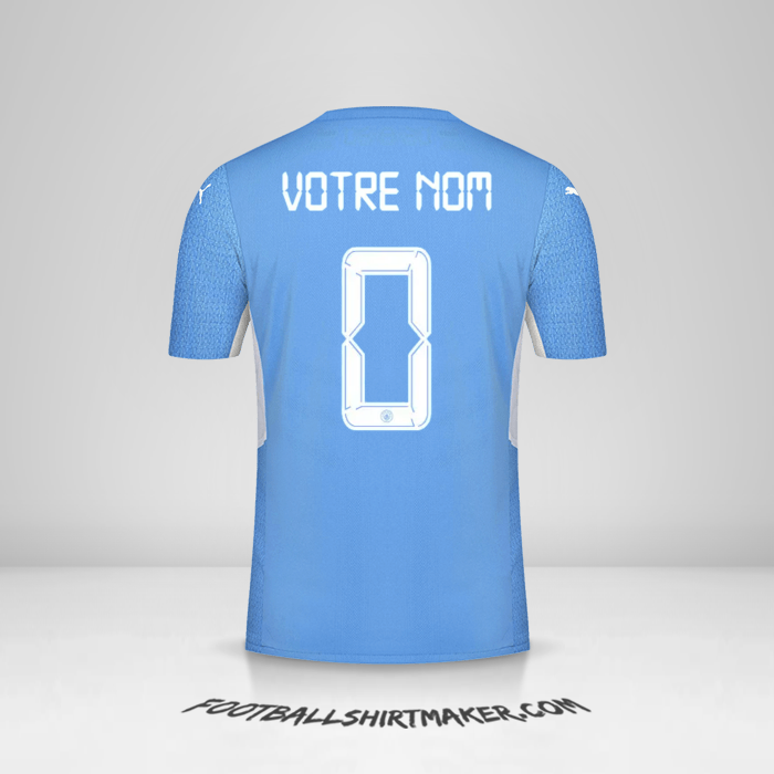 Maillot Manchester City Cup 2021/2022 -  votre nom - 0