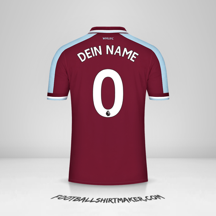Trikot West Ham United FC 2021/2022 -  dein name - 0