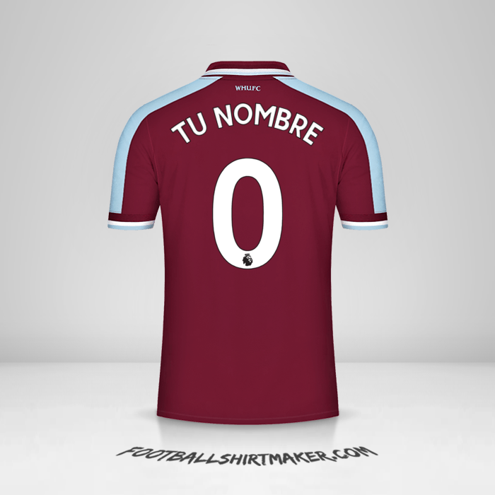 Camiseta West Ham United FC 2021/2022 -  tu nombre - 0