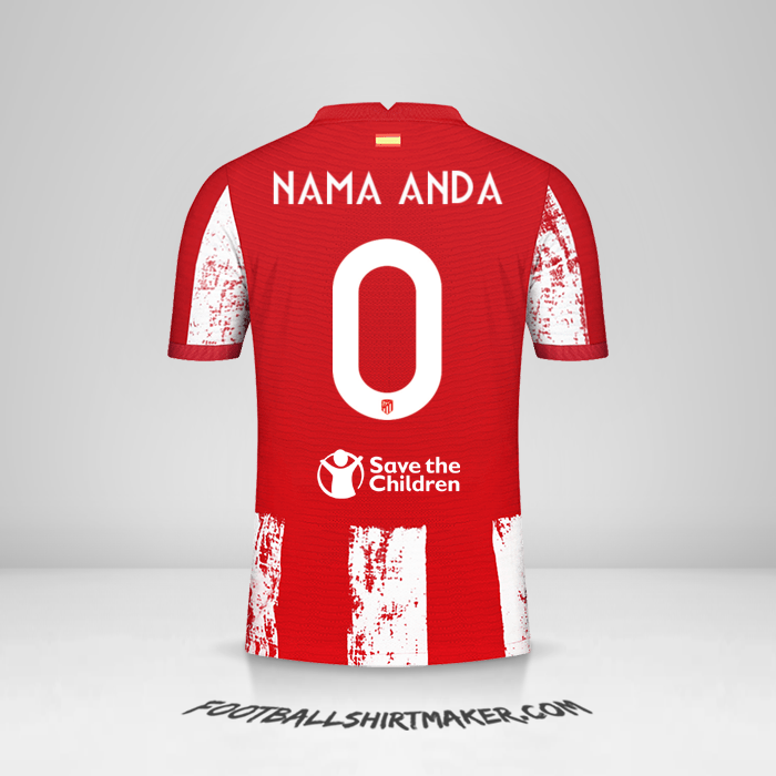 Jersey Atletico Madrid Cup 2021/2022 -  nama anda - 0