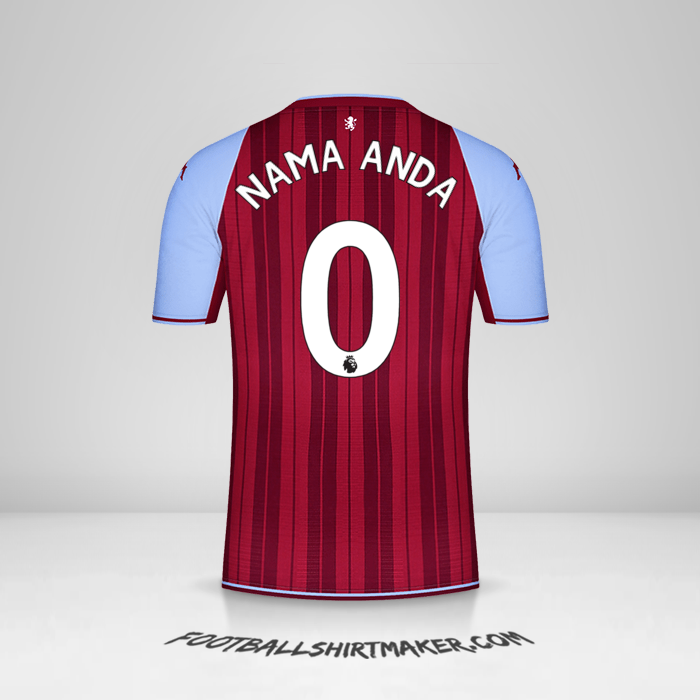 Jersey Aston Villa FC 2021/2022 -  nama anda - 0
