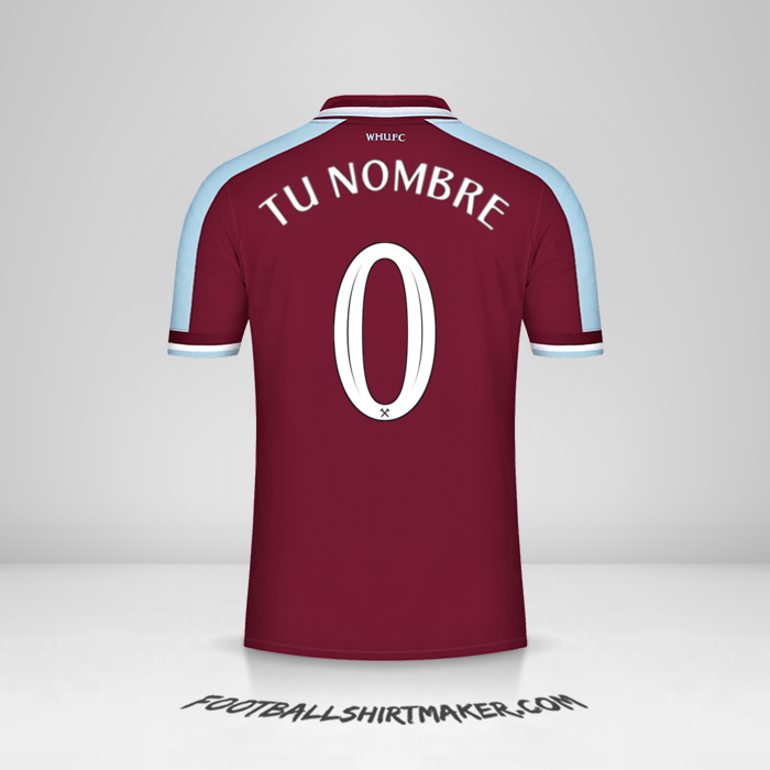Camiseta West Ham United FC 2021/2022 Cup -  tu nombre - 0