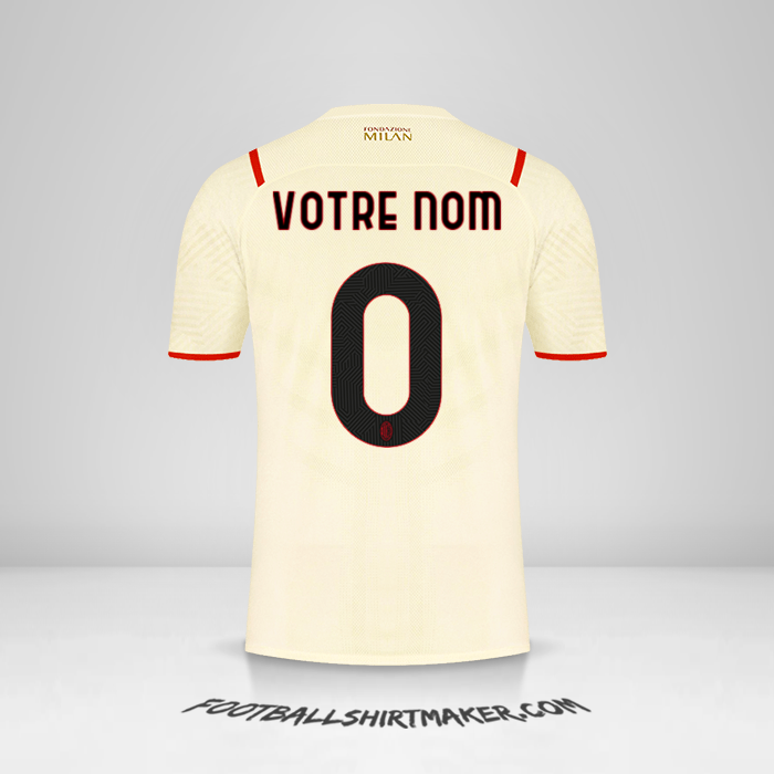 Maillot AC Milan 2021/2022 II -  votre nom - 0
