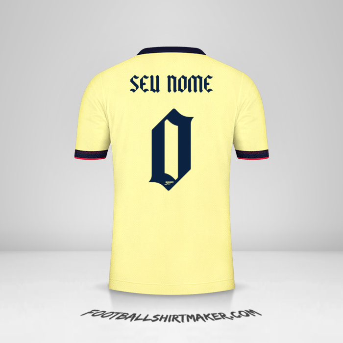 Camisa Arsenal Cup 2021/2022 II -  seu nome - 0