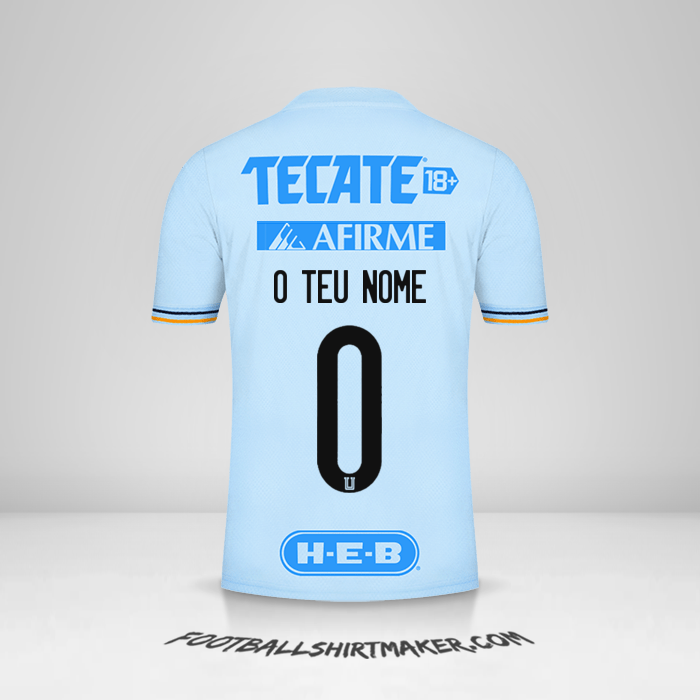Camisola Tigres UANL 2021/2022 II -  o teu nome - 0