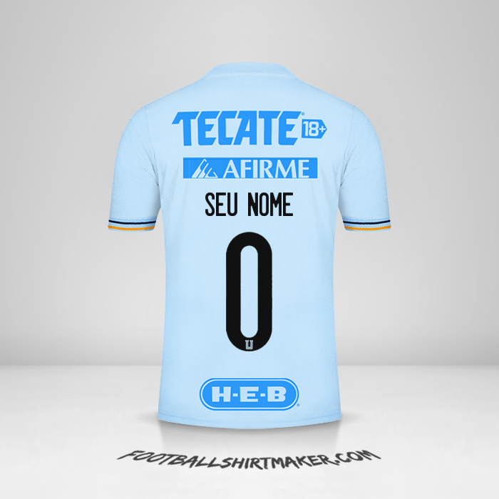 Camisa Tigres UANL 2021/2022 II -  seu nome - 0