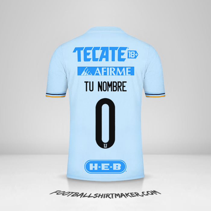 Camiseta Tigres UANL 2021/2022 II -  tu nombre - 0