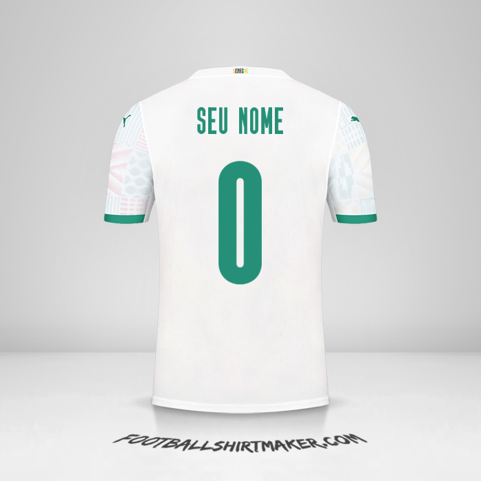 Camisa Senegal 2020/2021 -  seu nome - 0