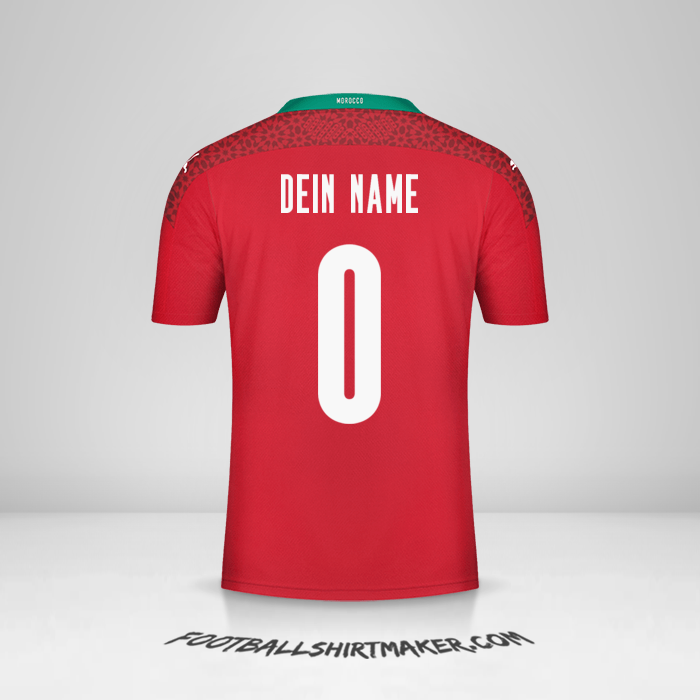 Trikot Marokko 2020/2021 -  dein name - 0