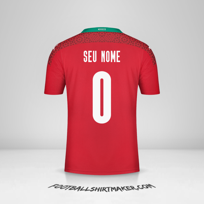 Camisa Marrocos 2020/2021 -  seu nome - 0