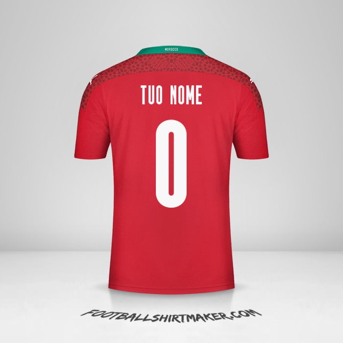 Maglia Marocco 2020/2021 -  tuo nome - 0