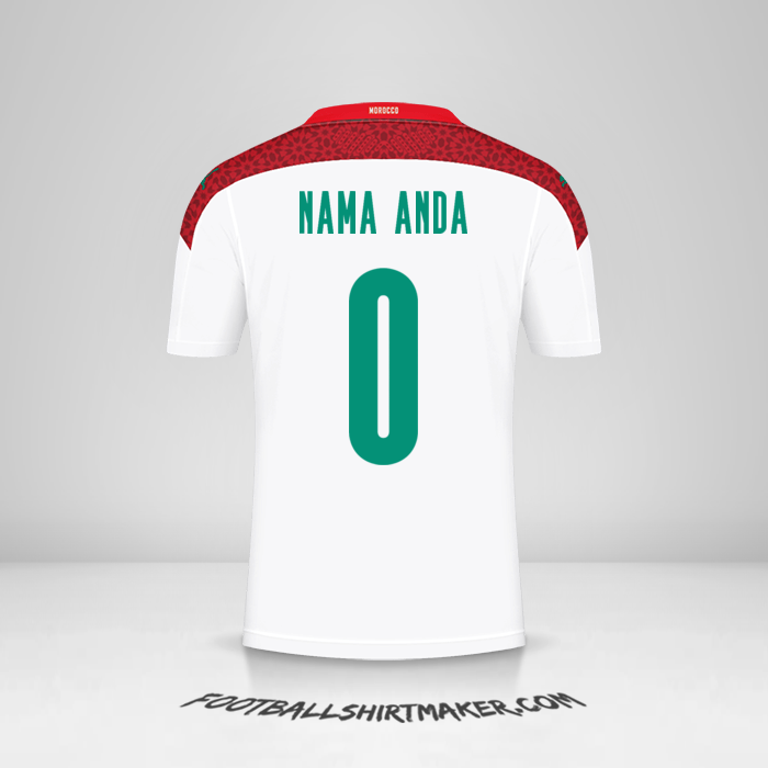 Jersey Maroko 2020/2021 II -  nama anda - 0