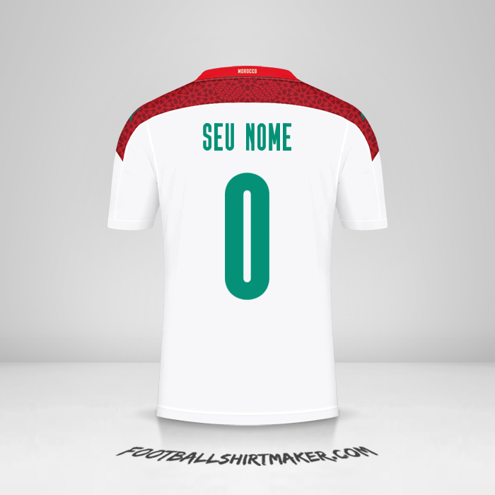Camisa Marrocos 2020/2021 II -  seu nome - 0