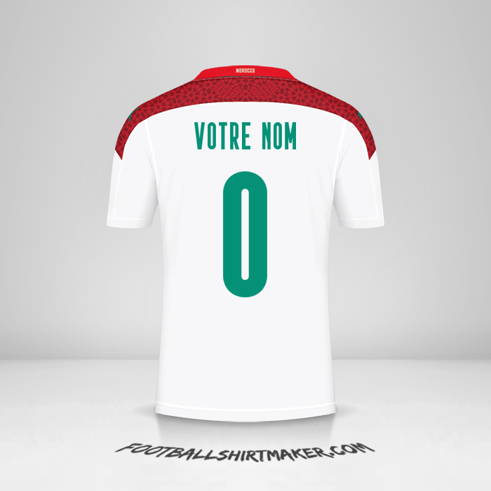 Maillot Maroc 2020/2021 II -  votre nom - 0