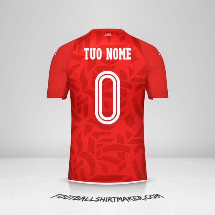 Maglia Tunisia 2022 -  tuo nome - 0