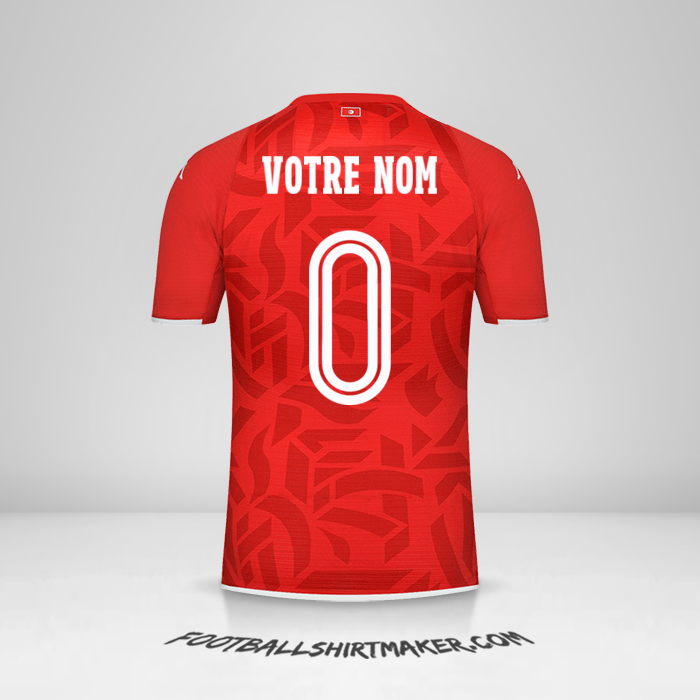 Maillot Tunisie 2022 -  votre nom - 0