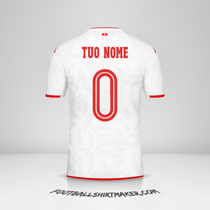Maglia Tunisia 2022 II -  tuo nome - 0