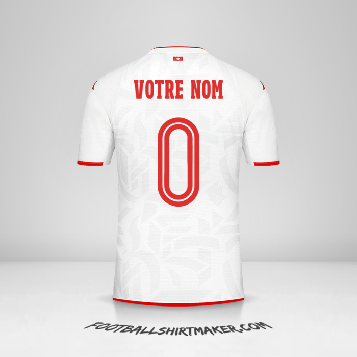 Maillot Tunisie 2022 II -  votre nom - 0