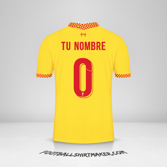 Jersey Liverpool FC 2021/2022 Cup III -  tu nombre - 0