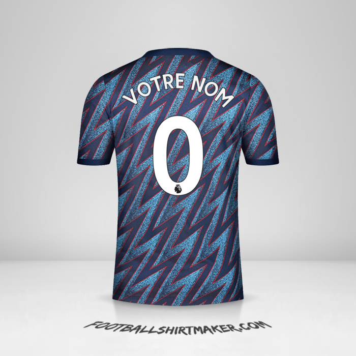 Maillot Arsenal 2021/2022 III -  votre nom - 0