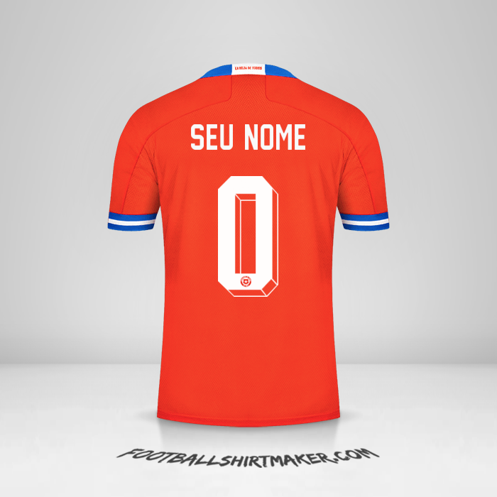 Camisa Chile 2021/2022 -  seu nome - 0