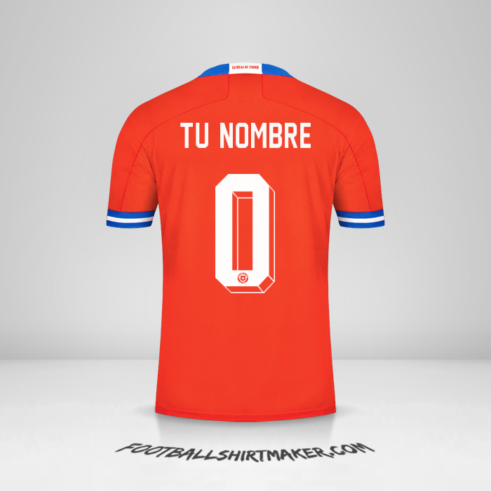 Camiseta Chile 2021/2022 -  tu nombre - 0