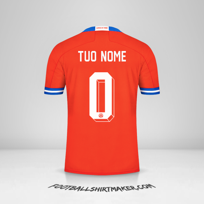 Maglia Cile 2021/2022 -  tuo nome - 0