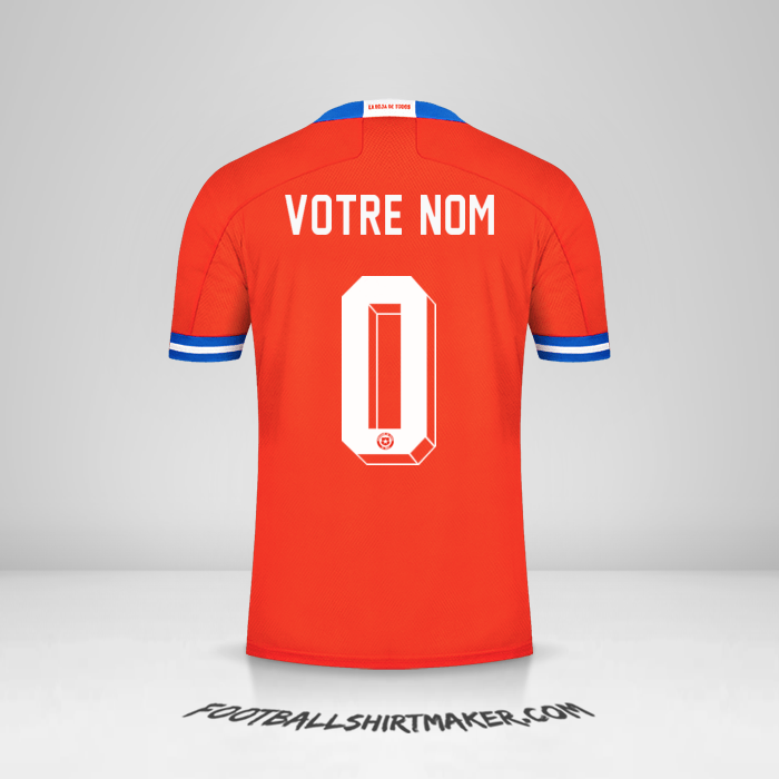 Maillot Chili 2021/2022 -  votre nom - 0
