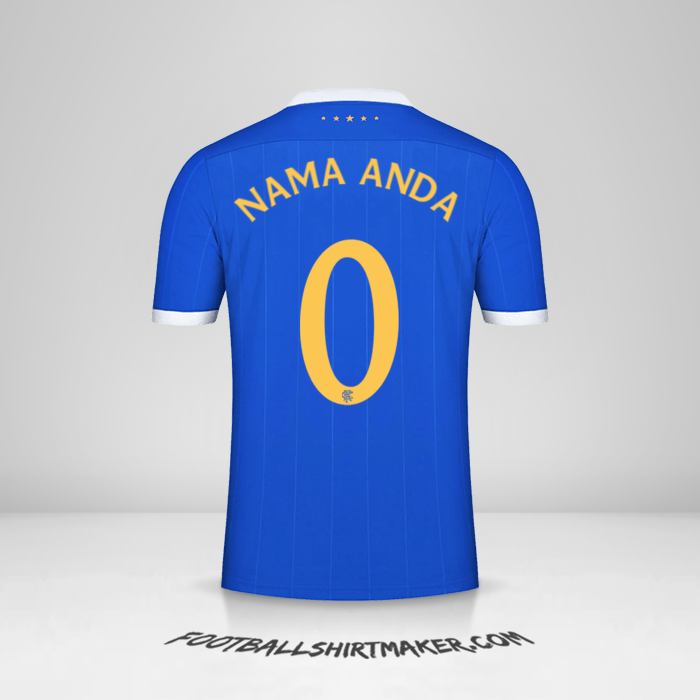 Jersey Rangers FC 2021/2022 UEL -  nama anda - 0