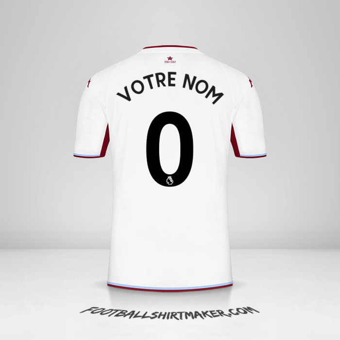 Maillot Aston Villa FC 2021/2022 II -  votre nom - 0