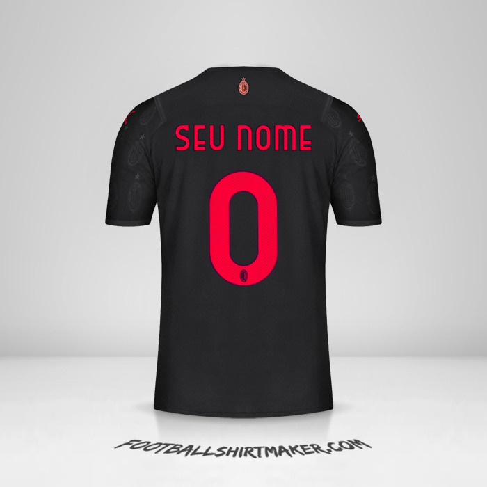 Camisa AC Milan 2021/2022 III -  seu nome - 0