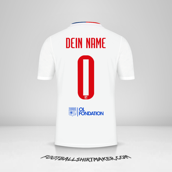 Trikot Olympique Lyon 2021/2022 UEL -  dein name - 0