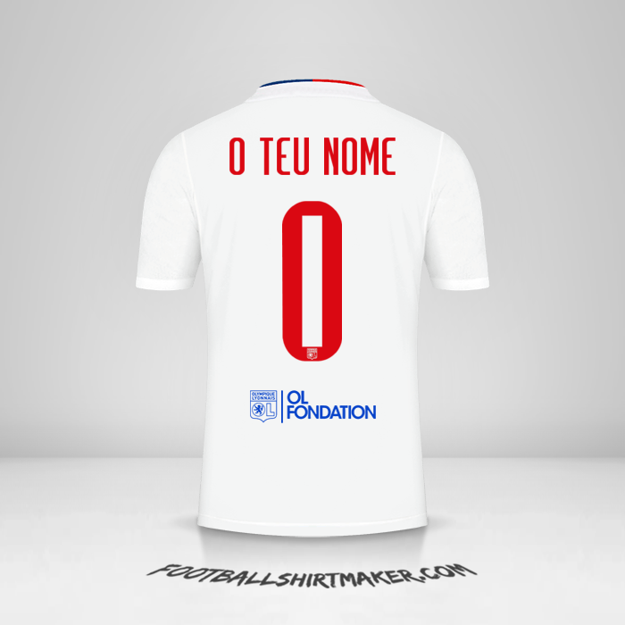 Camisola Olympique Lyon UEL 2021/2022 -  o teu nome - 0