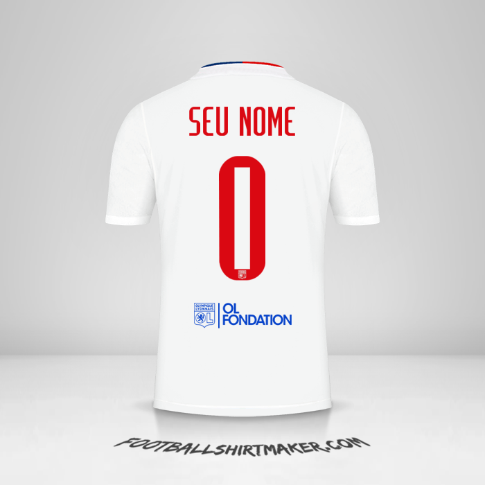 Camisa Olympique Lyon UEL 2021/2022 -  seu nome - 0