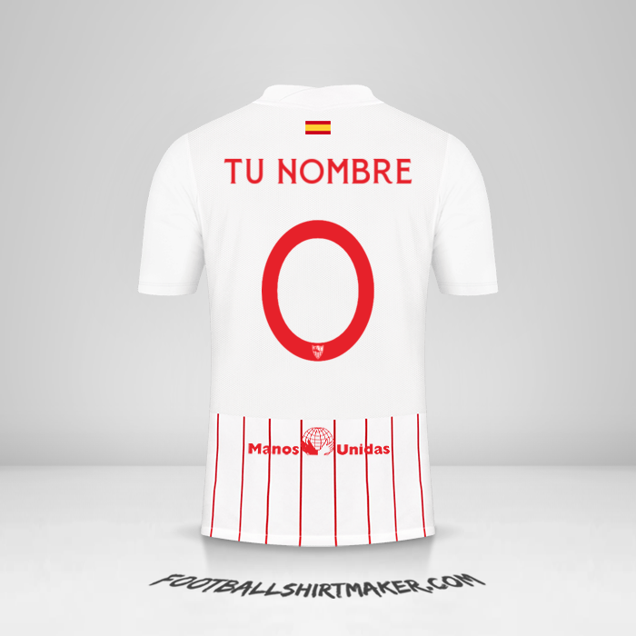 Camiseta Sevilla FC Cup 2021/2022 -  tu nombre - 0