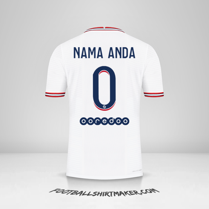 Jersey Paris Saint Germain IIII 2021/2022 -  nama anda - 0