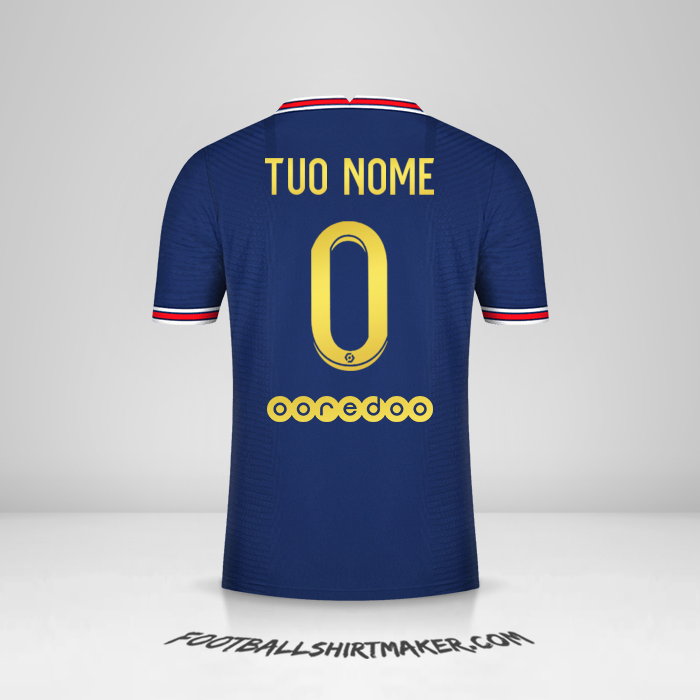 Maglia Paris Saint Germain 2021/2022 Gold -  tuo nome - 0
